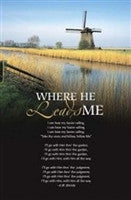 Where He Leads Me Bulletins (pkg.100). Save 50%.