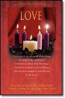 Pkg./100 Love Advent Christmas Bulletins. Save 50%.