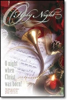 Pkg./100 Holy Night Christmas Bulletins. Large (8 1/2"x14") Save 50%.