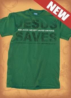 Red Letter 9 Jesus Saves T-Shirt. Adult Medium. Save 75%.