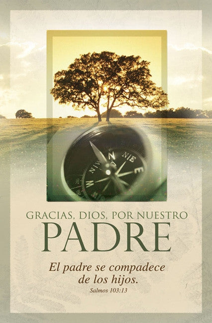 Pkg./100 Spanish Bulletins-Thanking the Lord For Fathers. Save 50%.