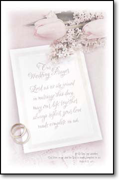 Our Wedding Prayer Bulletins. Pkg./100. 8 1/2"x11"
