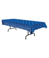 Yee Haw VBS Blue Bandana Table Cover. Save 50%.