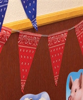 Yee Haw VBS Red Bandanna Pennant. Save 50%.