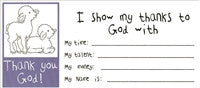 "Thank You God" Children's Bill-Size Offering Envelope 100-pak
