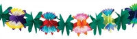 Rainforest Tissue Flower Garland 9' x 3" - Rainforest Explorers VBS 2020