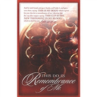Remembrance Cups Communion Bulletins. Large (8 1/2"x14"). Pkg./100. Save 50%.