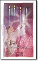 Pkg.100 Joy Christmas Advent Bulletins. Large (8 1/2"x14").  Save 50%.