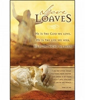 Pkg./100 Communion Bulletins. Love Loaves - John 6:51. 8 1/2" x 11". Save 50%.