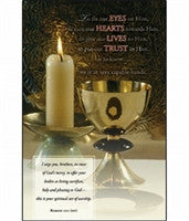 Pkg./100 Communion Bulletins-Gold Cup w/Candle.  Save 50%.