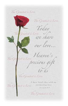 Pkg./100 Today We Share Our Love Bulletins. Save 50%.