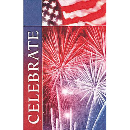 Patriotic Celebrate Bulletins. Large (8 1/2"x14") (pkg.100).  Save 50%.