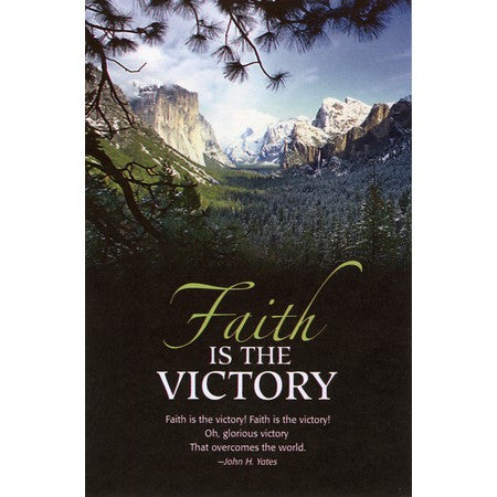 Faith is the Victory Bulletins. Large (8 1/2"x14") (pkg.100).  Save 50%.