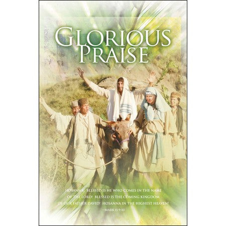 Bulletin - Palm Sunday. Package of 100. Glorious Praise. 8 1/2"x11"