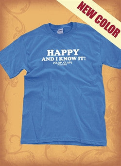 Red Letter 9 Happy & I Know It T-Shirt. Large. Save 75%.