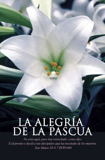 Pkg./100 Spanish Bulletins-La Alegria de la Pascua.  Save 50%.
