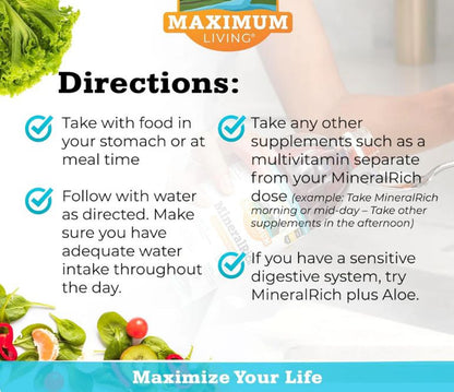 2 Bottles MineralRich by Maximum Living. Mineral Rich (now sugar-free). 64 oz. total. FREE SHIPPING.