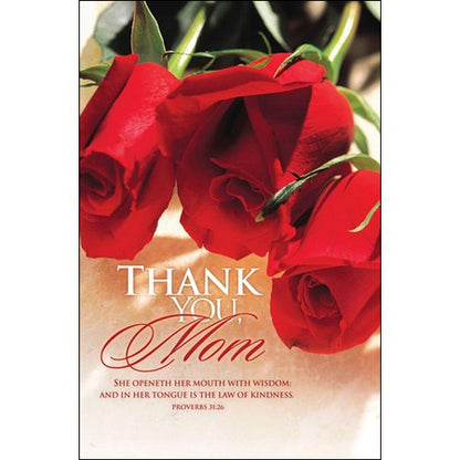 Thank You Mom Bulletins (pkg.100).  Save 50%.